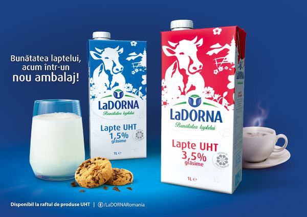 LaDORNA se relanseaza cu o noua identitate vizuala pentru toate gamele de produse lactate